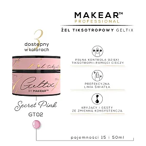 Gel za nokte Geltix GT02 - Secret Pink 50ml 