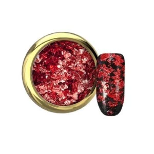 NAIL ART ALUFLAKES-RED FEVER ukrasne ljubičaste aluminijumske pahuljice