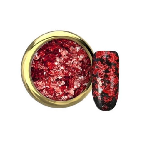 NAIL ART ALUFLAKES-RED FEVER ukrasne ljubičaste aluminijumske pahuljice