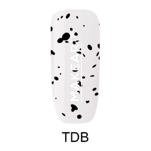 TOPY TOP DOTS BLACK (no wipe) završni sloj sa komadićima crne folije za nokte 8ml