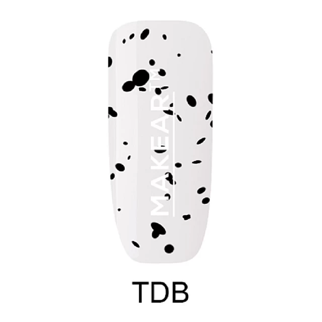 TOPY TOP DOTS BLACK (no wipe) završni sloj sa komadićima crne folije za nokte 8ml |MAKEAR COSMETICS| Kozmo