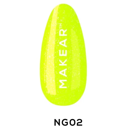 NEON SHINE Trajni gel lak za nokte UV/LED GN02 Neon Glitter 