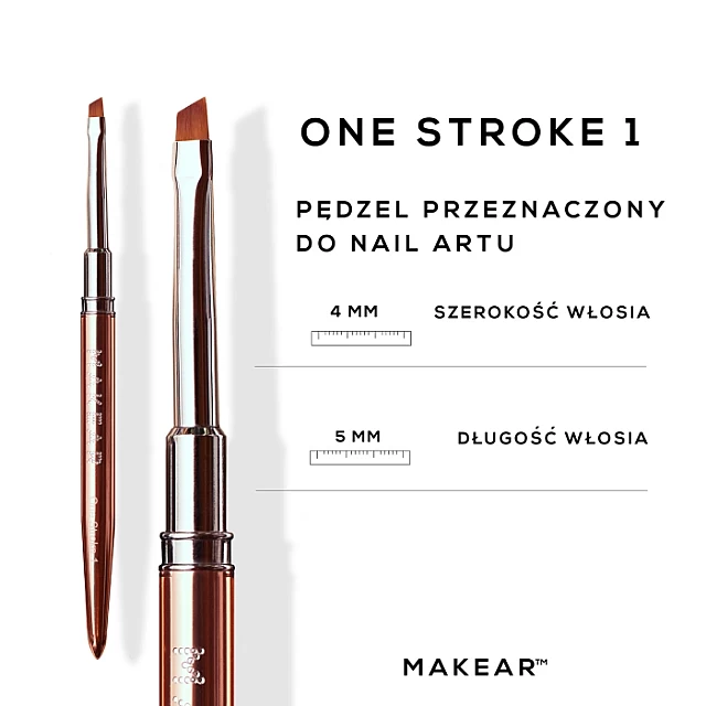 Četkica Za Osnovne Elemente Za Nokte Brush One Stroke 1| MAKEAR | Kozmo Četkica Za Osnovne Elemente Za Nokte Brush One Stroke 1| MAKEAR | Kozmo