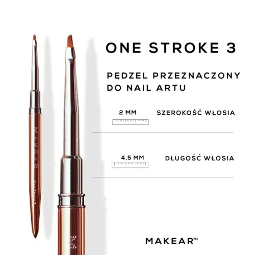 Četkica za završne elemente za nokte Brush One Stroke 3