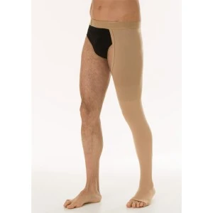 MEDICALE CLASSIC CLASS 2-AGTL-Čarapa za jednu nogu sa pojasom-Leva (23-32 mmHg-Ccl II) - otvoreni prsti