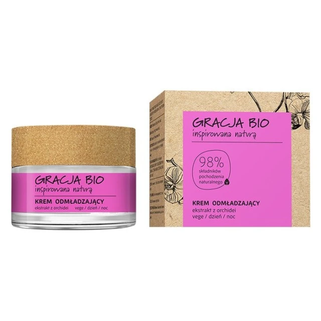 Krema za lice sa efektom podmladjivanja Bio 98%  Vegan 50 ml | GRACJA | MIRACULUM | Kozmo