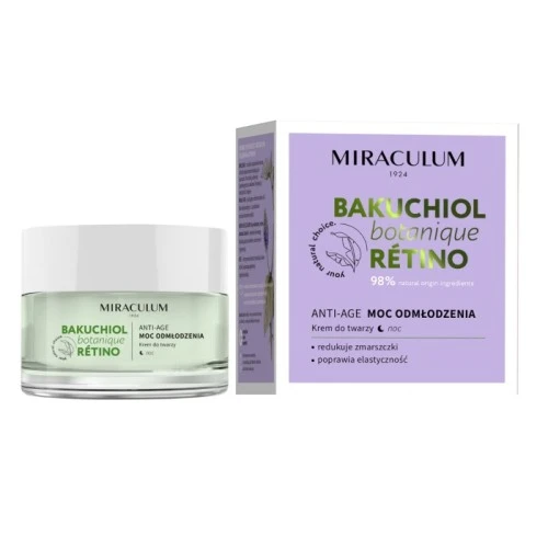 Noćna krema za lice sa anti-age efektom 50ml - Miraculum Bakuchiol Noćna krema za lice sa anti-age efektom 50ml - Miraculum Bakuchiol