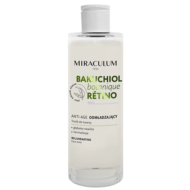 Tonik za čišćenje lica sa anti-age efektom 200ml - Miraculum Bakuchiol | Kozmo Tonik za čišćenje lica sa anti-age efektom 200ml - Miraculum Bakuchiol | Kozmo