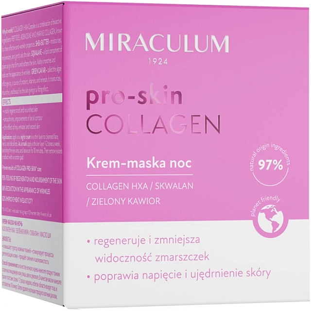 Noćna krema - maska za lice protiv bora sa dodatkom kolagena 50ml - Collagen pro-age | MIRACULUM | Kozmo Noćna krema - maska za lice protiv bora sa dodatkom kolagena 50ml - Collagen pro-age | MIRACULUM | Kozmo