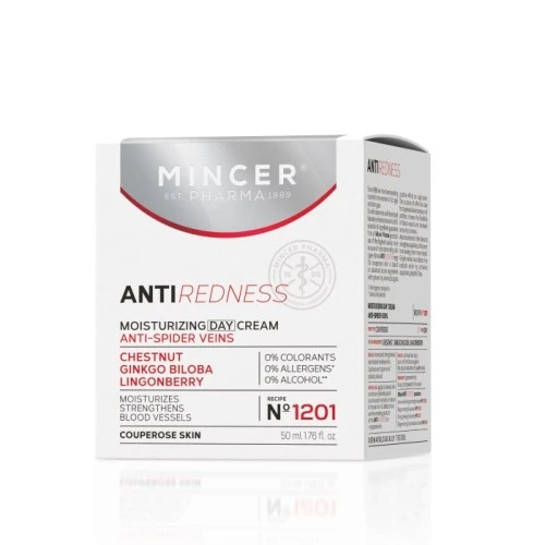 MINCER PHARMA ANTI REDNESS N° 1201 - Dnevna krema za hidrataciju protiv mrežnih vena 50ml