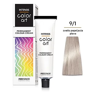 Farba za kosu COLORART - Svetlo pepeljasta plava 9/1 100g
