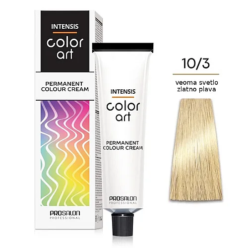 Farba za kosu COLORART - Veoma svetla zlatno plava 10/3 100g