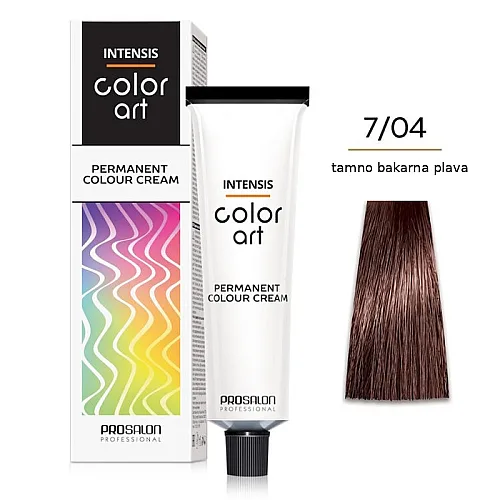 Farba za kosu COLORART - Tamno bakarna plava 7/04 100g
