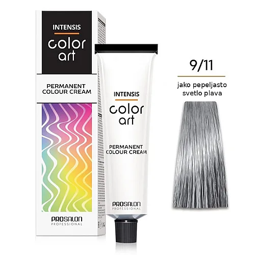 Farba za kosu COLORART - Jako pepeljastvo svetlo plava 9/11 100g