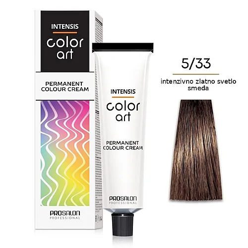 Farba za kosu COLORART - Jako zlatna svetlo smeđa 5/33 100g