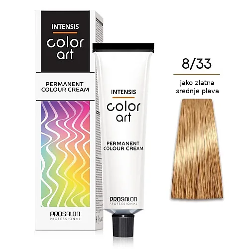 Farba za kosu COLORART - Jako zlatna srednje plava 8/33 100g