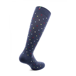FANCY SOCKS - POLKA DOT Pattern - Dokolenice Unisex 140 DEN (18-22 mmHg) 