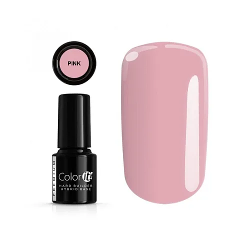 Baza za trajni gel za nokte Color it! Premium Hard Builder Base Pink 6g