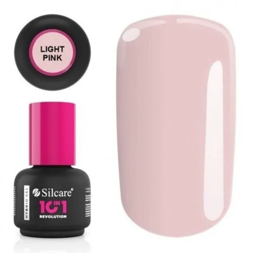 Silcare 10 u 1 revolucija hibridni gel svetlo rozi sa četkicom 15g