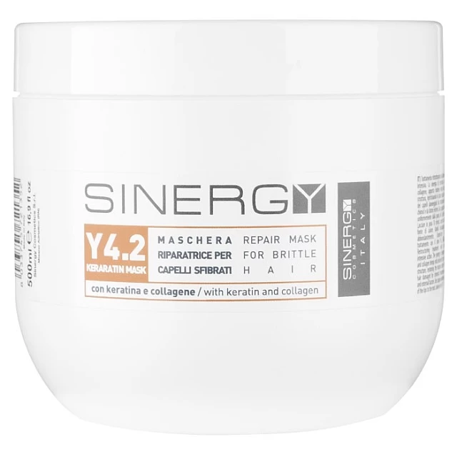 Sinergy Maska za obnavljanje kose sa keratinom i kolagenom 500ml 8033745721352|SINERGY COSMETICS | KOZMO Sinergy Maska za obnavljanje kose sa keratinom i kolagenom 500ml 8033745721352|SINERGY COSMETICS | KOZMO
