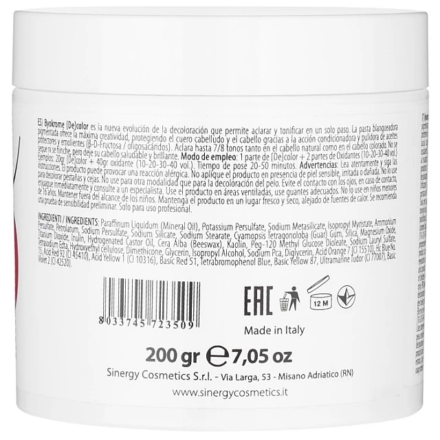 Sinergy Pigmentovana blanš pasta za kosu RED 200gr l 8033745723509 |SINERGY COSMETICS | KOZMO Sinergy Pigmentovana blanš pasta za kosu RED 200gr l 8033745723509 |SINERGY COSMETICS | KOZMO