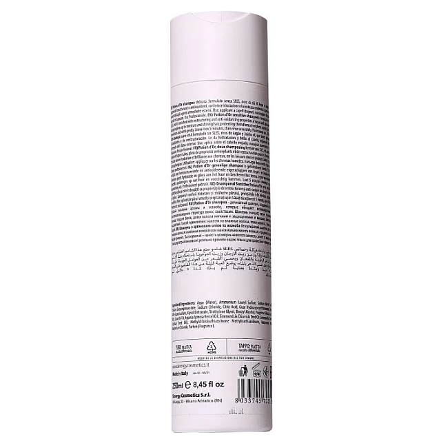 Sinergy Potion D'or Šampon sa arganovim uljem 250 ml 8033745722359 | SINERGY COSMETICS | KOZMO Sinergy Potion D'or Šampon sa arganovim uljem 250 ml 8033745722359 | SINERGY COSMETICS | KOZMO