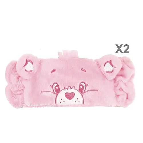 Roze plišana traka za kosu sa medvedicem set Care Bears