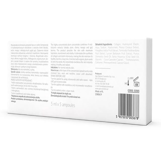 AMPULES Koncentrat od kakadu šljive 5x5ml |APIS COSMETICS| Kozmo AMPULES Koncentrat od kakadu šljive 5x5ml |APIS COSMETICS| Kozmo