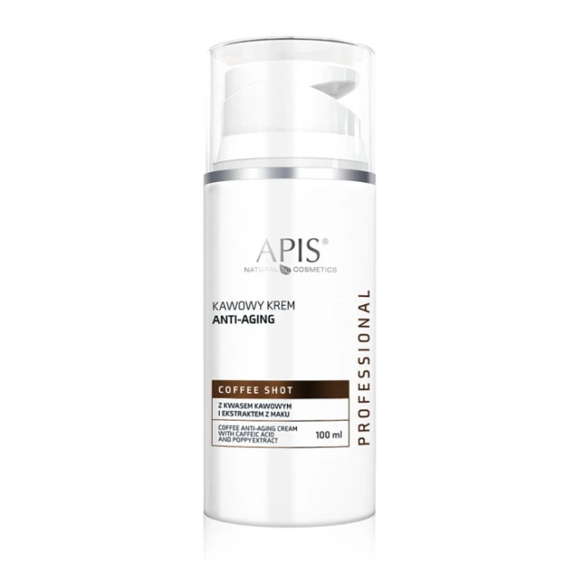 COFFEE SHOT Krema za lice sa kofeinskom kiselinom i ekstraktom semena maka 100 ml | APIS COSMETICS | Kozmo