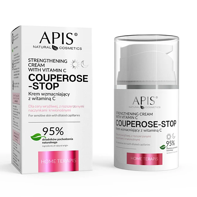 COUPEROSE-STOP Krema za lice za kožu sklonu kuperozi sa Vitaminom C 50ml | APIS COSMETICS | Kozmo
