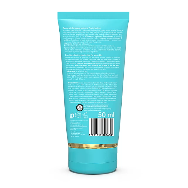 HELLO SUMMER - Krema za Lice za Sunčanje sa Zaštitnim Faktorom SPF 50 i Ćelijskim Nektarom 50ml | APIS COSMETICS | Kozmo HELLO SUMMER - Krema za Lice za Sunčanje sa Zaštitnim Faktorom SPF 50 i Ćelijskim Nektarom 50ml | APIS COSMETICS | Kozmo