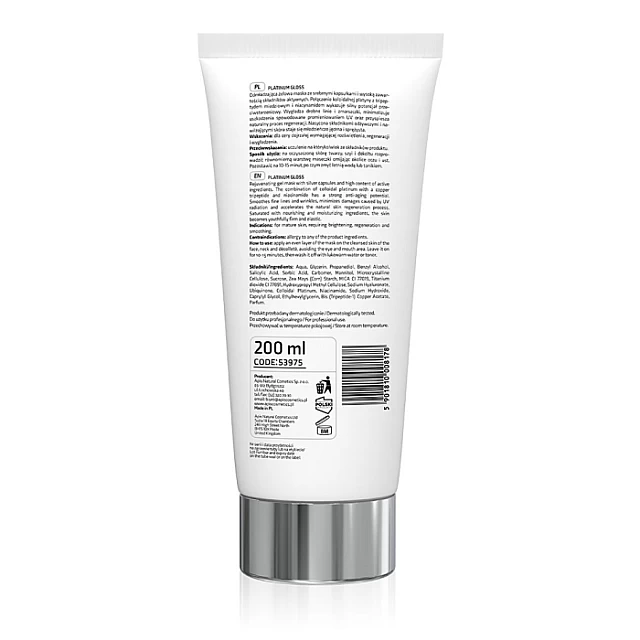 PLATINUM GLOSS Maska za lice za podmlađivanje sa bakarnim tripeptidom i niacinamidom 200ml |APIS COSMETICS| Kozmo PLATINUM GLOSS Maska za lice za podmlađivanje sa bakarnim tripeptidom i niacinamidom 200ml |APIS COSMETICS| Kozmo