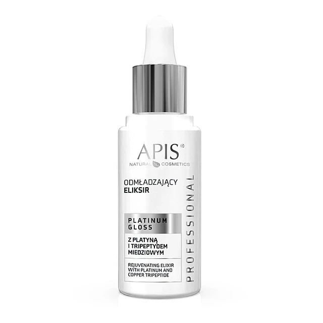 PLATINUM GLOSS Serum za lice za podmlađivanje sa tripeptidom platine i bakra 30ml |APIS COSMETICS| Kozmo