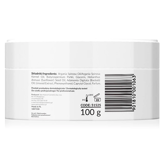 REGENERATION Prirodni shea buter za masažu lica sa marokanskim arganovim uljem i baobabom 100g |APIS COSMETICS| Kozmo