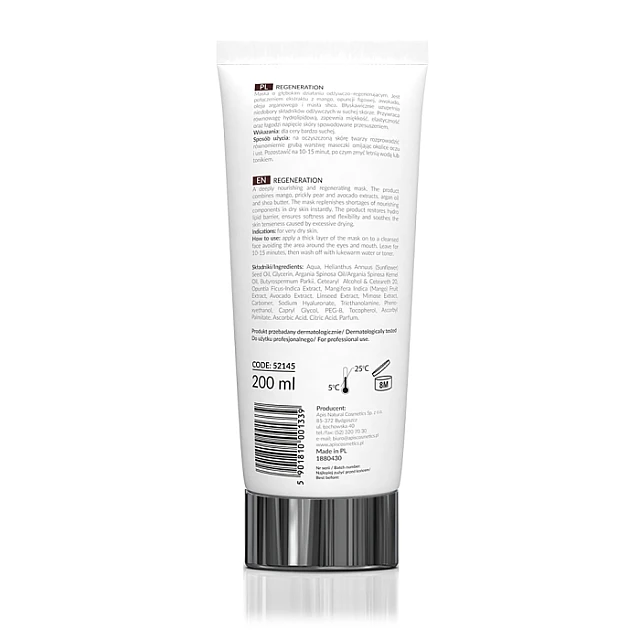 REGENERATION Regenerativna maska za lice sa arganovim uljem i shea buterom 200ml |APIS COSMETICS| Kozmo