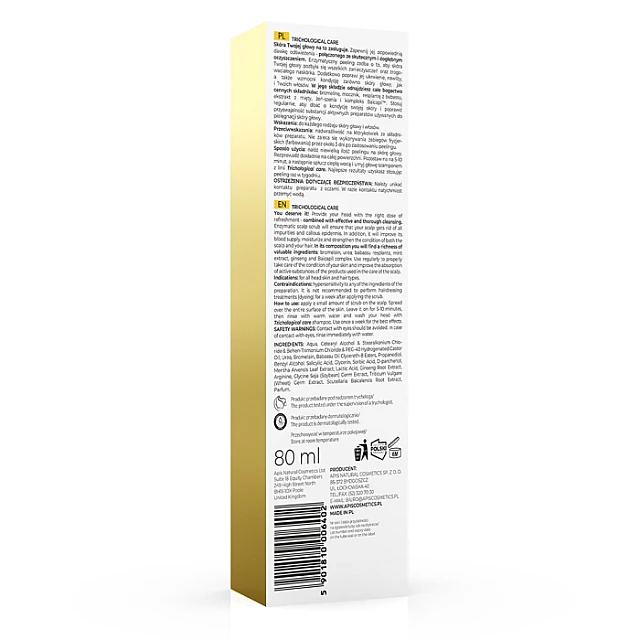TRICHOLOGICAL CARE Enzimski piling za kožu glave 80 ml |APIS COSMETICS| Kozmo