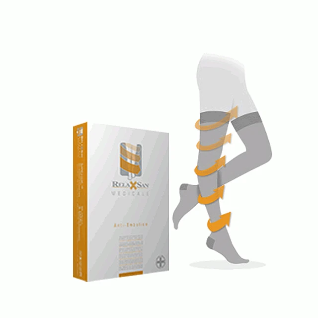 MEDICALE -AGH- Ccl I Nadkolena čarapa sa silikonskom trakom ANTI-EMBOLISM AE20 (18-23 mmHg) - otvor za pregled