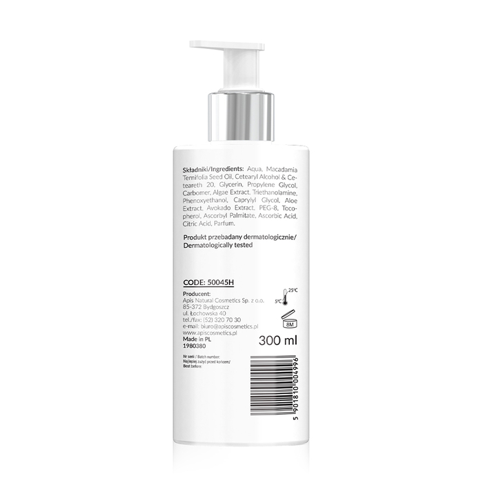 HYDRO BALANCE Hidratantno mleko za lice sa morskim algama 300 ml | APIS COSMETICS | Kozmo