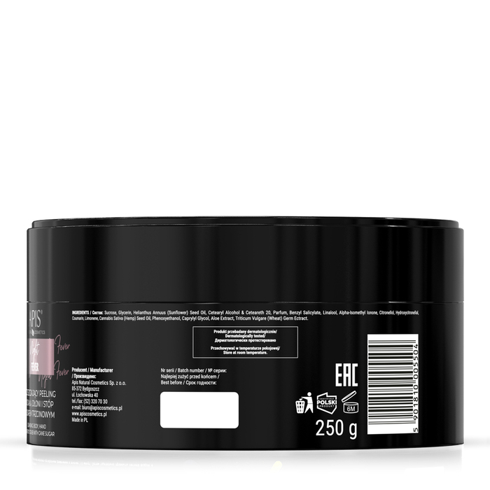 PERFUME LINE - Piling za telo, ruke i stopala sa šećernom trskom "Night Fever" 250gr APIS COSMETICS | Kozmo