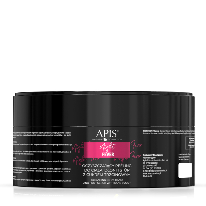 PERFUME LINE - Piling za telo, ruke i stopala sa šećernom trskom "Night Fever" 250gr APIS COSMETICS | Kozmo