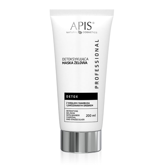 DETOX Gel maska za lice  za detoksikaciju sa bambusovim ugljem i jonizovanim srebrom 200ml |APIS COSMETICS| Kozmo