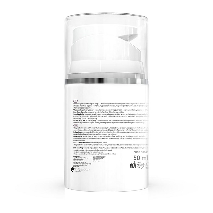 EXFOLIATION Piling za lice protiv starenja sa 4 vrste kiselina 40% 50ml | APIS COSMETICS | Kozmo