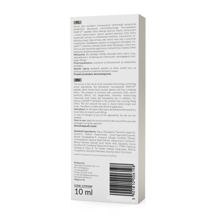 LIFTING PEPTIDE - Serum za negu predela oko očiju 10 ml | APIS COSMETICS | Kozmo