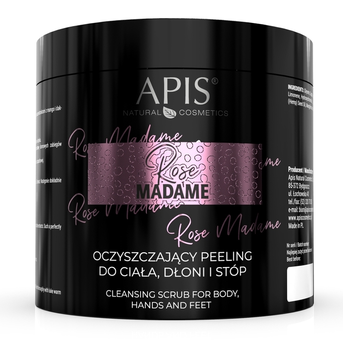 PERFUME LINE - Piling za čišćenje tela, ruku i stopala 700 g „ROSE MADAME“  | APIS COSMETICS | Kozmo