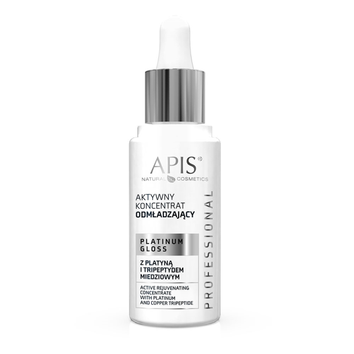 PLATINUM GLOSS Aktivni koncentrovani serum za podmlađivanje lica sa tripeptidom platine i bakra 30ml |APIS COSMETICS| Kozmo