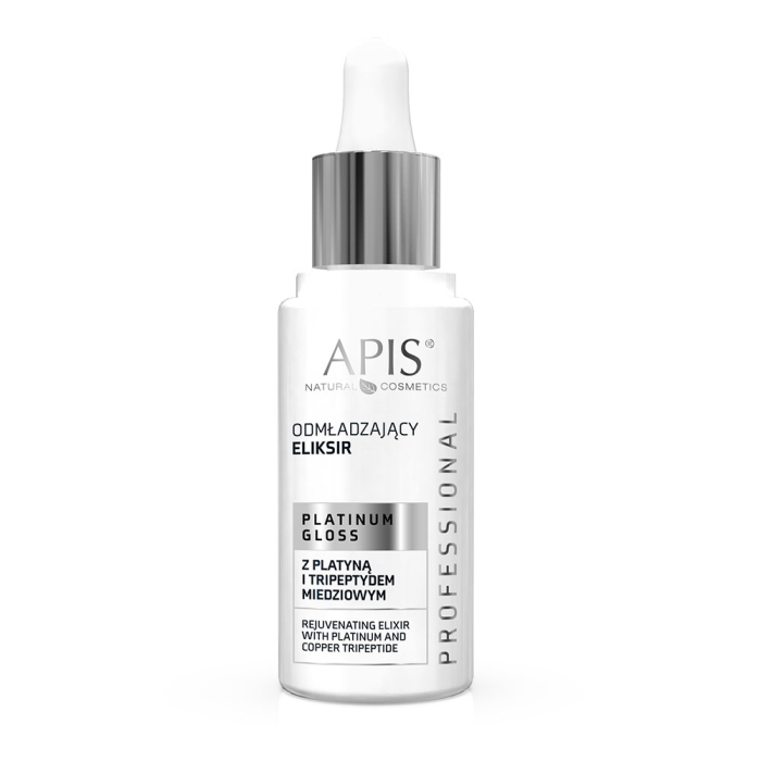 PLATINUM GLOSS Serum za lice za podmlađivanje sa tripeptidom platine i bakra 30ml |APIS COSMETICS| Kozmo