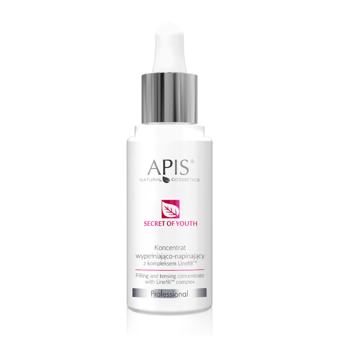 SECRET OF YOUTH  Koncentrovani serum protiv bora i za zatezanje kože lica sa Linefill™ kompleksom |APIS COSMETICS| Kozmo