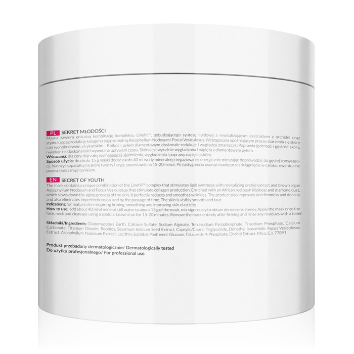 SECRET OF YOUTH Maska protiv bora i za zatezanje lica od algi sa Rooibos i Linefill™ kompleksom 200g |APIS COSMETICS| Kozmo