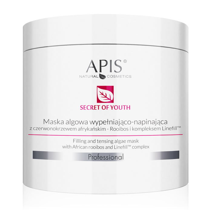 SECRET OF YOUTH Maska protiv bora i za zatezanje lica od algi sa Rooibos i Linefill™ kompleksom 200g |APIS COSMETICS| Kozmo