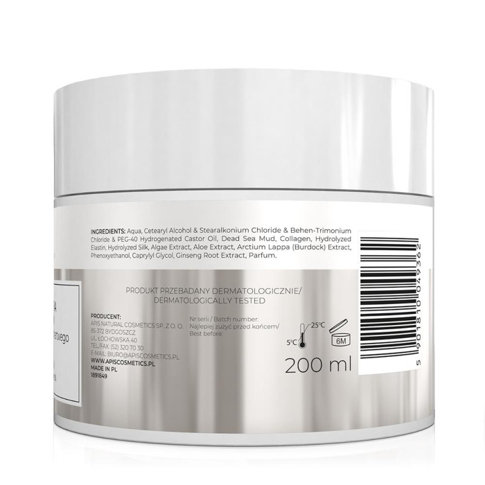 INSPIRATION - Blatna maska za suvu i oštećenu kosu sa mineralima Mrtvog mora 200 ml | APIS  COSMETICS| Kozmo